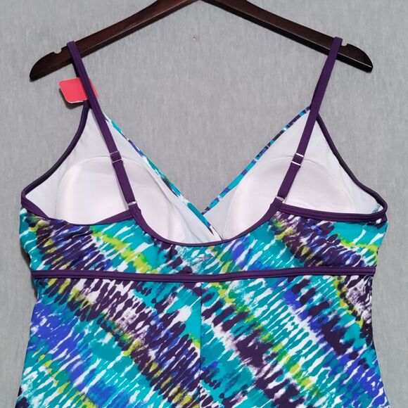 Speedo One Piece Swimsuit Women Plus Size 18 Contemporary Fit Soft Cups Lined - Picture 5 of 16